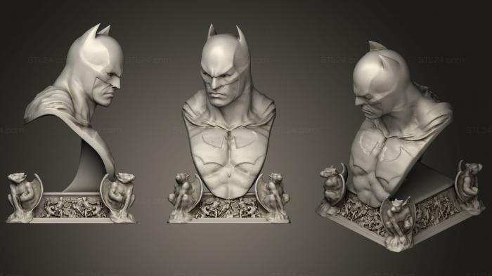 Бюсты монстры и герои (Бэтмен46, BUSTH_0495) 3D модель для ЧПУ станка